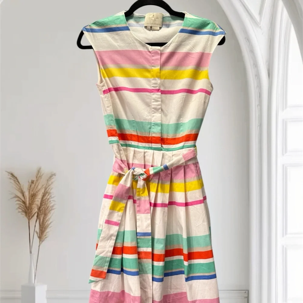 Kate Spade Multi Cape Stripe Shirtdress Size 4